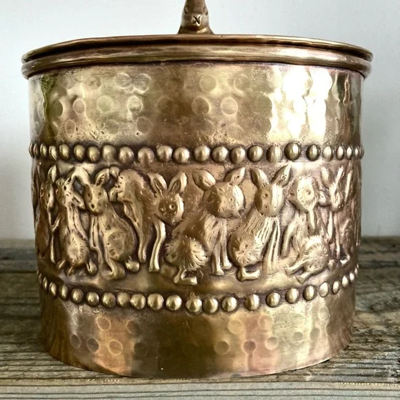 Vintage Brass tea caddy canister - Picture 2 of 10